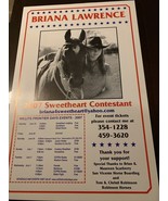 2007 Flyer: Sweetheart Contest w/ Briana Lawrence Willits Frontier Days - $18.69