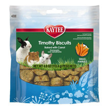 Kaytee Baked Carrot Timothy Biscuits: High-Fiber Treat for Small Pets - £4.63 GBP+