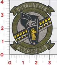 4&quot; Navy VA-105 Gunslingers Atkron 105 Wing Squadron Military Embroidered Patch - £22.79 GBP