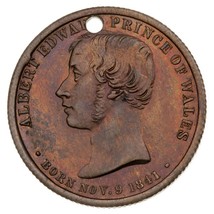 1863 Great Britain Prince Albert &amp; Princess Alexandra Royal Wedding Medallion - £19.47 GBP