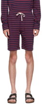 Polo Ralph Lauren Cotton Linen Striped Shorts Navy / Red ( M ) - £102.53 GBP