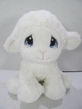 Aurora Precious Moments Luffie Lamb 8.5”Plush White Blue Eyes Plush Toy ... - $11.30