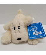 Russ Berrie Waggles White Puppy Dog Plush Luv Pet 6&quot; New w/ Tag - $382.31 MXN