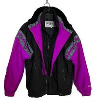 Vintage Fera Womens Hot Pink Long Sleeve Full Zip Front Ski Jacket Ladie... - $28.04