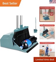 Heavy-Duty 12.2&#39;&#39; Broom with Self-Cleaning Dustpan Set - Ergonomic Green... - $588.29 MXN