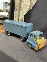 Vintage Sears Roebuck Tractor Trailer Blue 1960&#39;s Toy -21” - For Parts/R... - $42.57