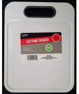 Kitchen Plastic Cutting Boards White 8.5"x11" w Soft Grip Handle Notch B... - $3.46