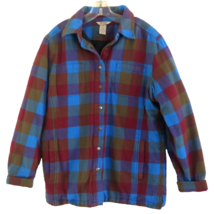 Duluth Trading Co Shacket Mens Size M Colorful Plaid Quilted Lining Shirt Jacket - £37.79 GBP