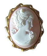 Handcrafted ~ Vintage ~ Cameo Pin ~ Pendant ~ Brooch ~ 1.5&quot; x 2&quot; ~ 3 Dim... - $890.09 MXN