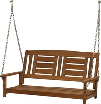 Furinno Tioman Hardwood Patio / Garden / Outdoor Porch Swing, 2 Seater with - £113.47 GBP