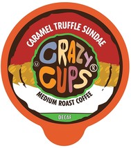 Crazy Cups DECAF Caramel Truffle Sundae Flavored Coffee 22 to 110 Kcups KEURIG - £19.65 GBP+