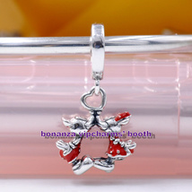 2022 Valentine’s Day Disney Mickey Mouse &amp; Minnie Mouse Kissing Dangle Charm - £14.00 GBP