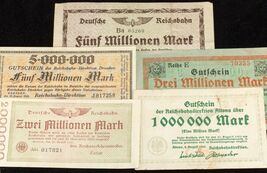 1923 Weimar Deutschland Regionalbahn Währung 5er Set - Berlin, Dresden, ... - $72.95 CAD