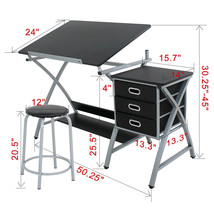Drafting Table Design Drawing Desk Board Adjustable Storage Art Artist A... - $154.99