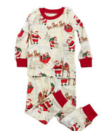 Pottery Barn Kids HERITAGE SANTA Pajama Set Holiday Christmas Sz 4  NWT - £19.01 GBP