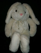 18" Vintage 1985 Amc White Easter Bunny Rabbit Stuffed Animal Toy Plush Big Bow - $46.55