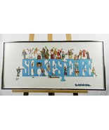 Vintage 1976 Shakespeare The Play Cartoon Art Print By Peter Prints Framed - £253.40 GBP