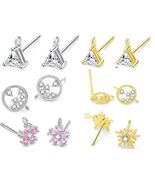 2 Pieces Genuine 925 Sterling Silver Earring Connectors Jewelry Findings... - $4.78 CAD+