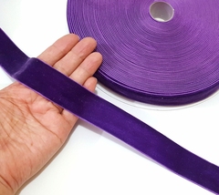 1 inch 25 mm width - 8 yds Purple Velvet Ribbon Trim W41 - $8.99