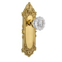 Nostalgic Warehouse Victorian Plate with Crystal Glass Knob, Passage - 2.375&quot;, P - £219.31 GBP