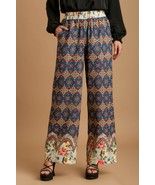 Umgee Full Size Mixed Print Elastic Waistband Pants Plus Size - $710.57 MXN+