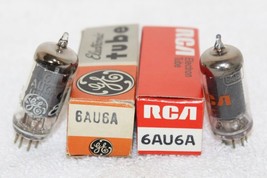 2- Vintage Used Type 6AU6 Audio Vacuum Tubes ~ GE &amp; RCA ~ Test Very Good - £15.66 GBP