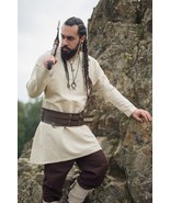 Natural Linen Viking Tunic – Early Medieval Norse Garb for LARP &amp; Reenac... - €59,82 EUR