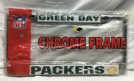 Vintage Green Bay Packers Nfl Car Truck Chrome Metal License Plate Frame Holder - £23.35 GBP