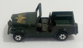 Jeep Diecast Car #814 Green No Door Army Style Unbranded - $5.93