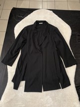 MM Lafleur Womens Black Jardigan Blazer 1 Button Size +3 Jacket - $80.17