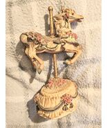 VINTAGE PORCELAIN CAROUSEL HORSE  FLOWERS RIBBON YESTERDAY HERITAGE HOUSE - $13.96 CAD