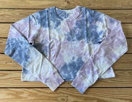 spiritual gangster NWT $88 women’s fiona long sleeve crop shirt size S purple Q3 - £16.82 GBP