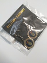 U.S. Air Force USAF Military Round United States Pair Dangle Earrings NEW - £6.35 GBP