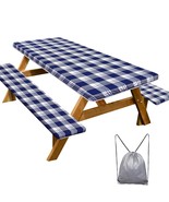 Picnic Table Cover With Bench Covers Camping Essentials Waterproof Windp... - $50.99