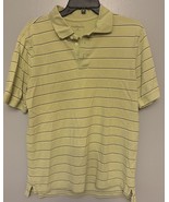 Croft &amp; Barrow Green With Black &amp; White  Thin Stripes Polo  Shirt Size Med - $282.93 MXN