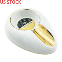 Cohiba Oval White and Gold Inlay Ceramic Ashtray Free Shipping - £20.44 GBP