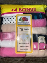 Fruit Of The Loom ~ Girls Tagless 18-Pair Underwear Brief Cotton (B) ~ S... - £15.84 GBP
