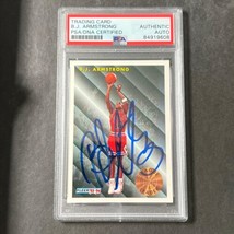 1993-94 Fleer League Leader #221 B.J. Armstrong Signed Card AUTO PSA Slabbed Bul - £63.38 GBP