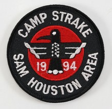 Vintage 1994 Sam Houston Area Council Camp Strake Black Boy Scout BSA Camp Patch - £9.19 GBP