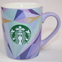 Starbucks Purple Geometric Ceramic Mug 10 oz Coffee Tea Cup Mug Starbuck... - $10.69