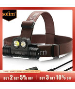  Rechargeable LED Headlamp Powerful 2700Lm Light with Spotlight Floodlight  - £55.22 GBP