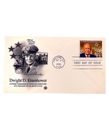 Eisenhower 34th President US Stamp 25c First Day Issue 1990 Envelope Abi... - $5.88