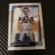 Carson Strong 2022 Donruss Optic Rated Rookie #16 Nevada Wolf Pack - £1.55 GBP