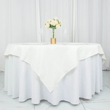 70&quot;&quot; X 70&quot;&quot; Ivory Premium Polyester Square Tablecloth Party Events Decorations G - £20.95 GBP