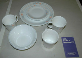 11 Pieces Vintage Corelle by Corning Plates Coffee Cups Bowls Flower Pat... - £33.86 GBP