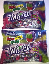 Colombina BON BON BUM Twisted Triple Flavor Bubble Gum Pops-2 packs 8.9o... - £19.68 GBP