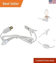 Candelabra Base Lamp Cord with On/Off Switch for Christmas Village Lights - $1,119.55 MXN