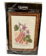 Janlynn Charmin Embroidery Kit Shell and Violets Silk Screened Fabric 04... - £7.75 GBP