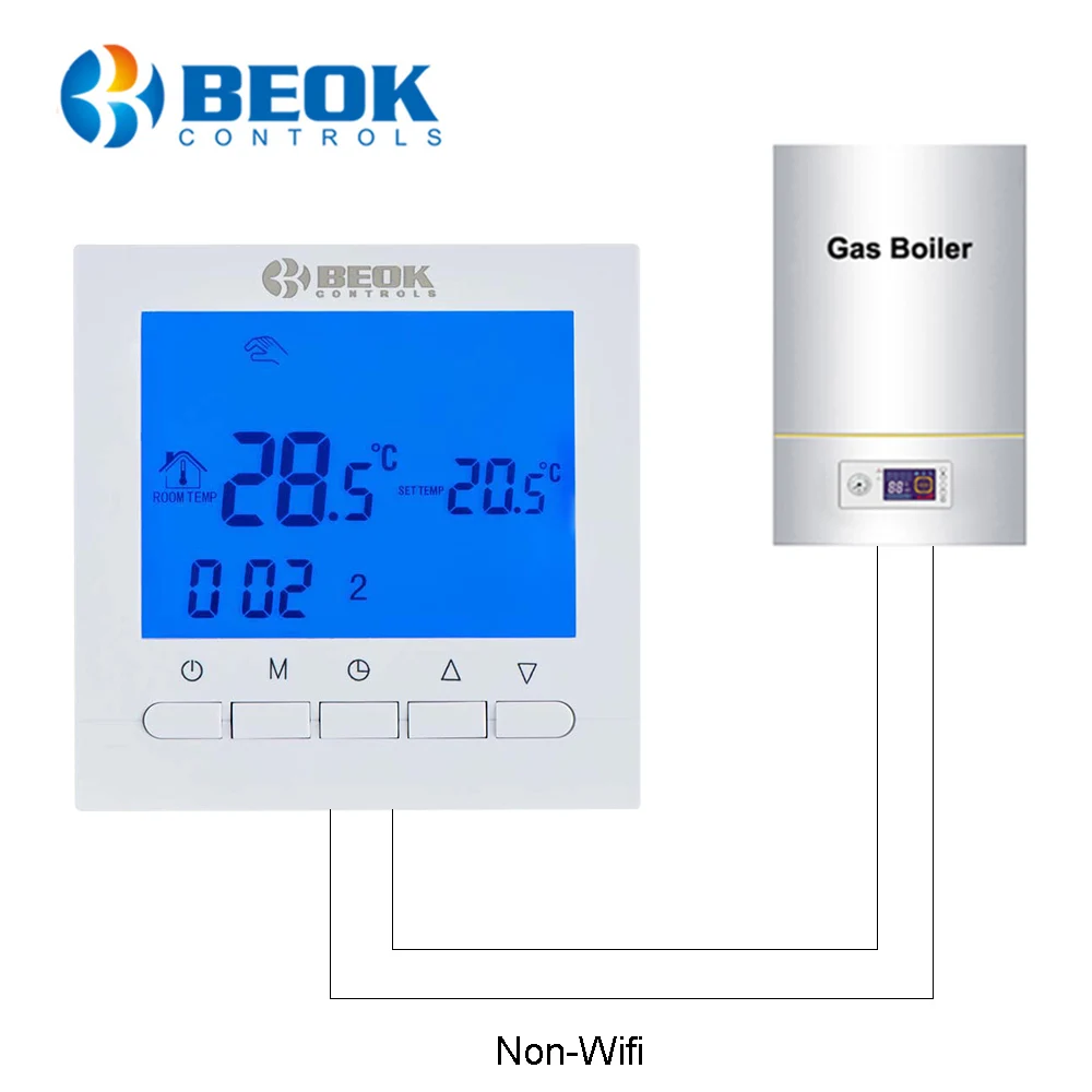 BEOK Wifi / Non-Wifi Room Heating Thermostat Temperature Controller for Gas Boil - £232.92 GBP