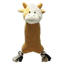 Zanies Farm Folks Dog Toy Soft Corduroy Squeak Toys - Cow Rabbit Sheep Or All 3  - £10.54 GBP